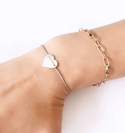 Bracelet Fil de soie Coeur