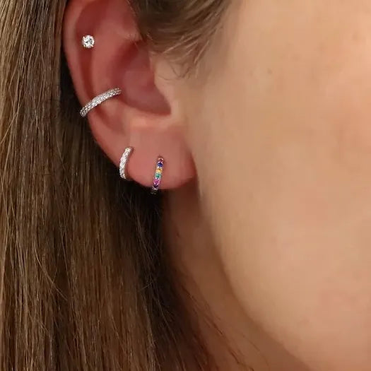 Créoles Rainbow 10mm