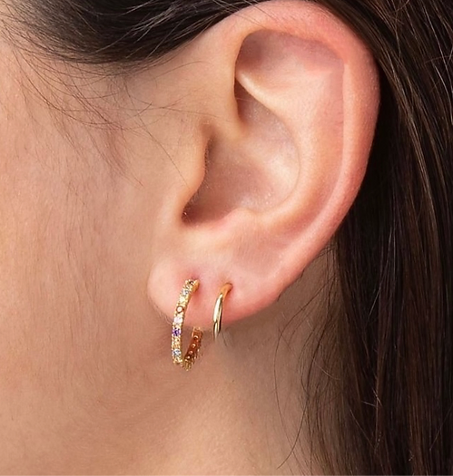 Créoles Rainbow - 17mm