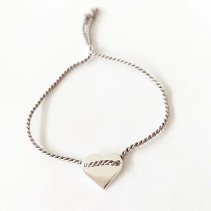 Pulseira Fio de seda Coração