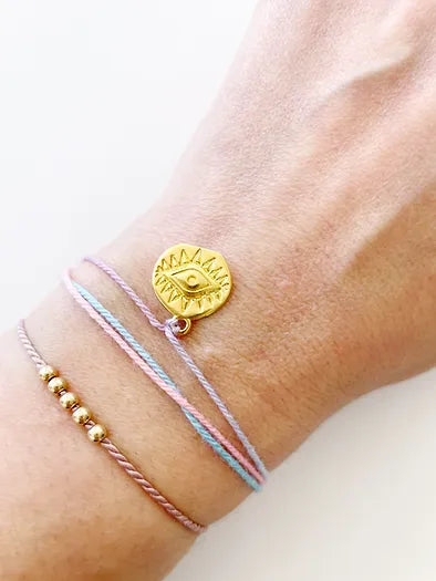 Bracelet Fais un Vœu - Médaille Oeil